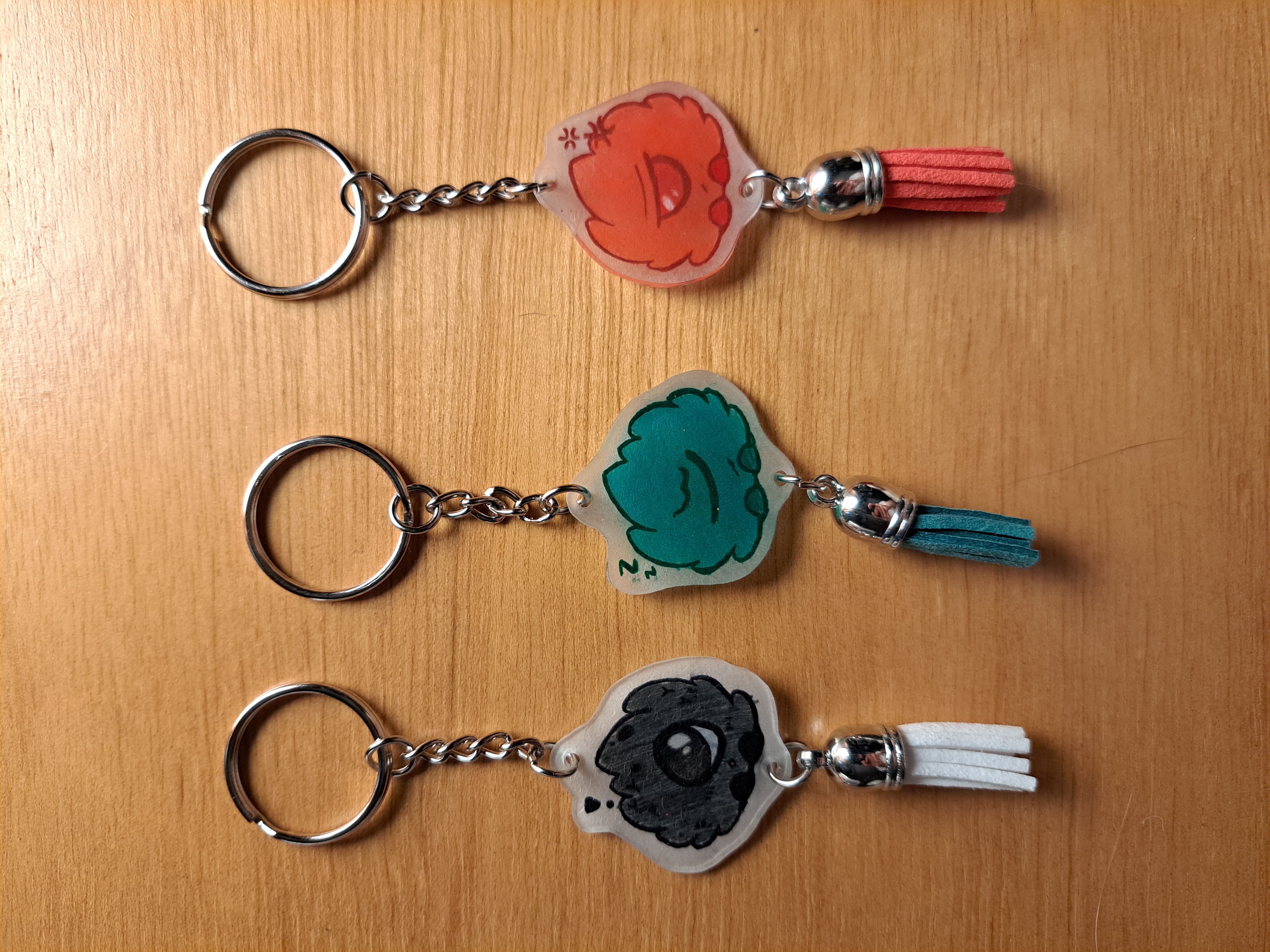 Fluffmite keychain examples