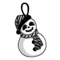 Spooky Snowman Ornament